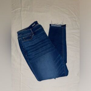 A.n.a High Rise Dark Wash Distressed Jeggings Size 20